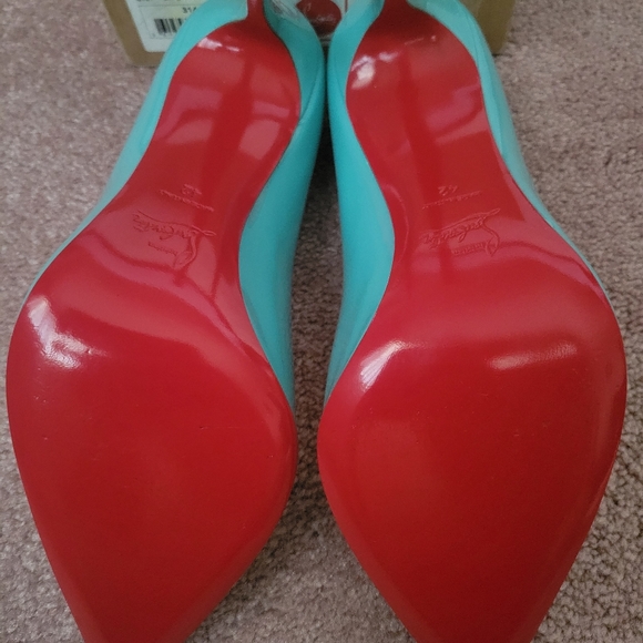 Christian Louboutin Pigalle Follies Patent Leather Cristaline Blue 42 - Picture 7 of 9